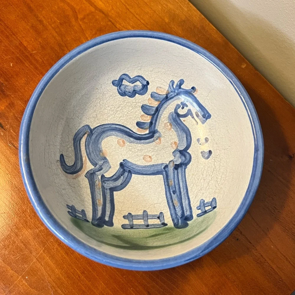 M.A.Hadley pottery vintage horse bowl